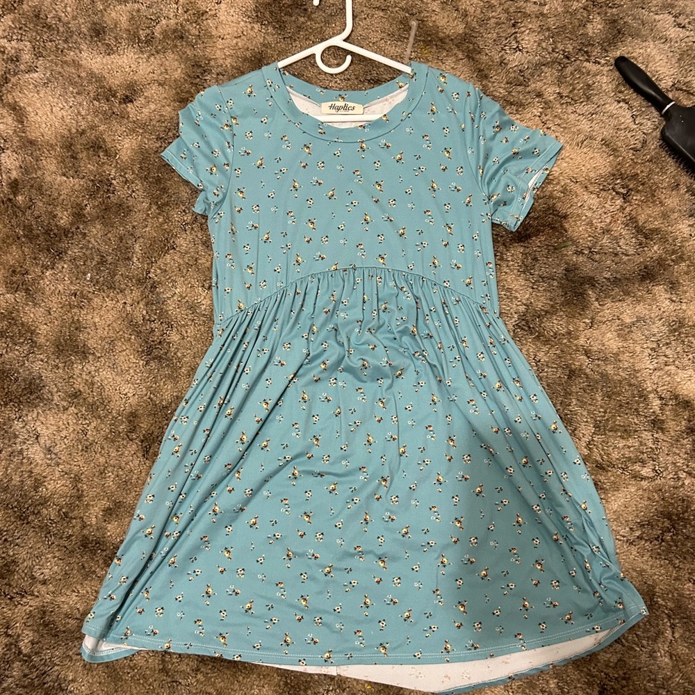 Blue Floral Kids Dress